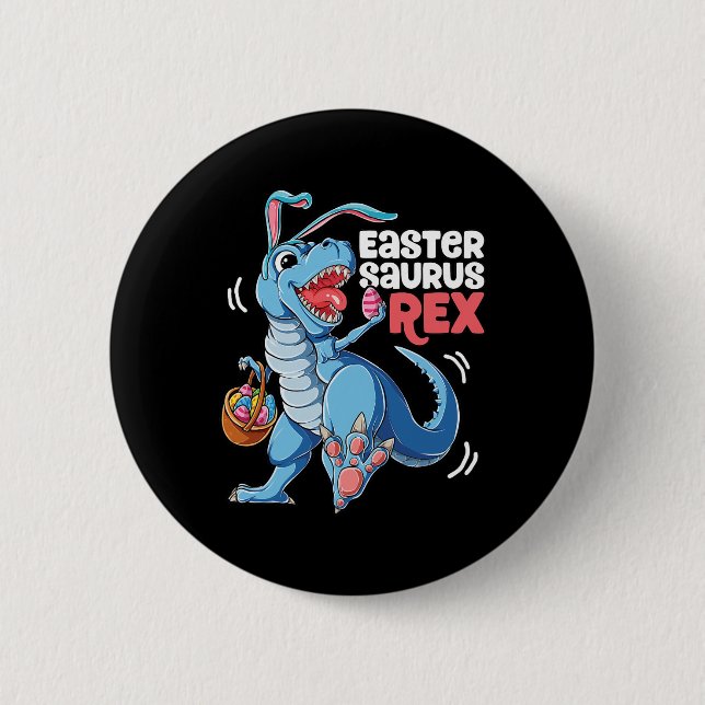 Dinosaurier Ostersaurus T Rex Boys Girls Kinder Bu Button (Vorderseite)