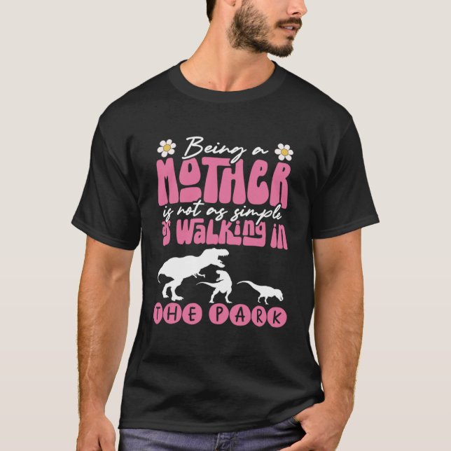 Dinosaurier Paläontologe Beste Mama je Muttertag T-Shirt (Vorderseite)