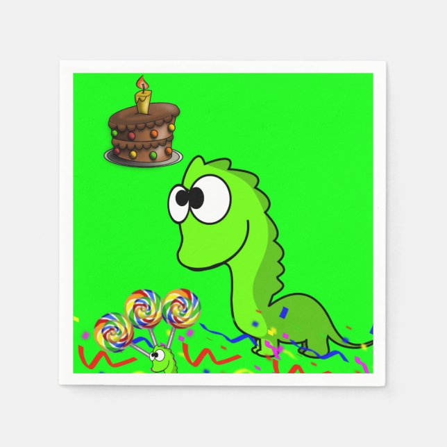 Dinosaurier-Papier-Servietten Serviette (Vorderseite)