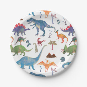 Dinosaurier Papierplatte Popobell Prähistorische Pappteller