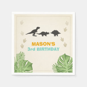 Dinosaurier-Papierserviettengeburtstag Dino-Party Serviette