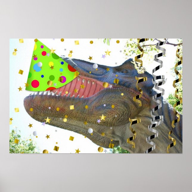 Dinosaurier Party Animal Poster (Vorne)