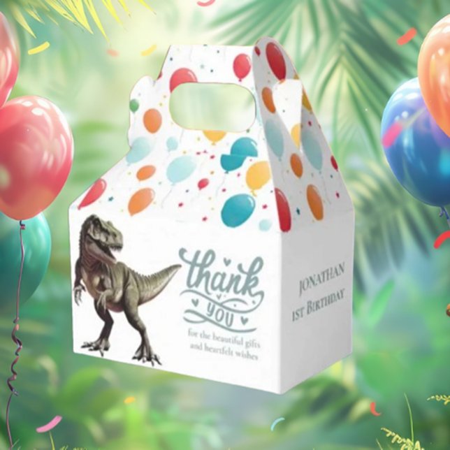 Dinosaurier-Party Geschenkschachtel (Get ready for a dino-mite celebration!)