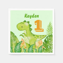Dinosaurier Party personalisiert Serviette