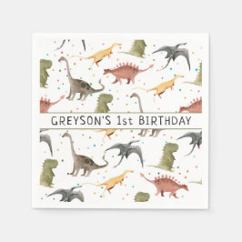 Dinosaurier Party Tier Geburtstag Personalisiert Serviette