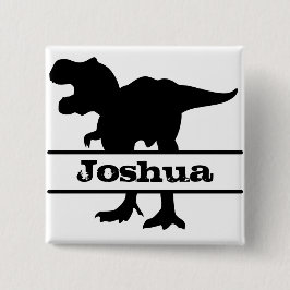 Dinosaurier Personalisiert Name Tag Button