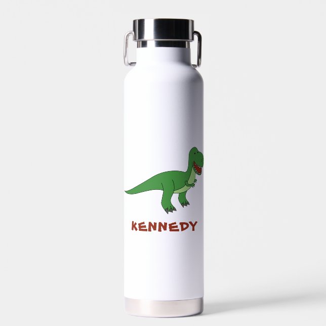 Dinosaurier Personalisierter Individuelle Name zur Trinkflasche (Vorne)