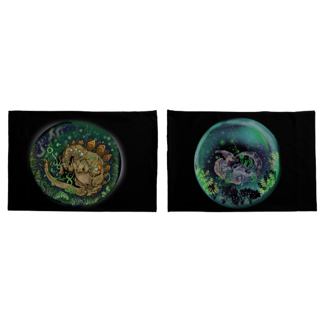 Dinosaurier-Pillowcase-Set Kissenbezug (Rückseite-Set)