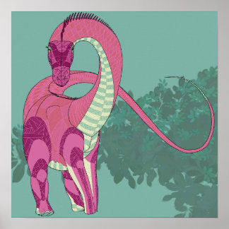 Dinosaurier-Plakat - Diplodocus-Dame Poster