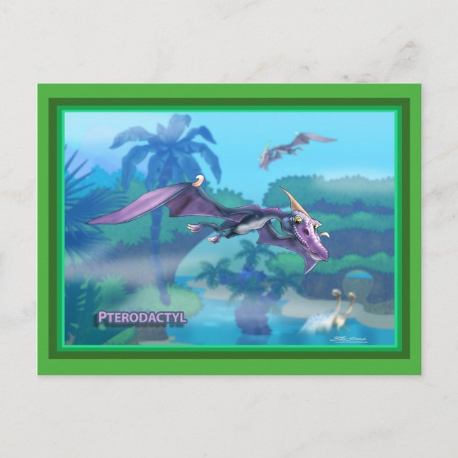 Dinosaurier Postkarte (Vorderseite)