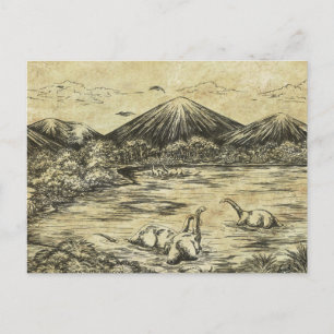 Dinosaurier Postkarte