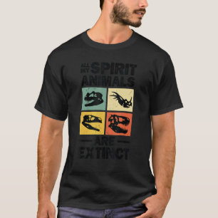 Dinosaurier Prähistorische Knochen Hunter Paläonto T-Shirt