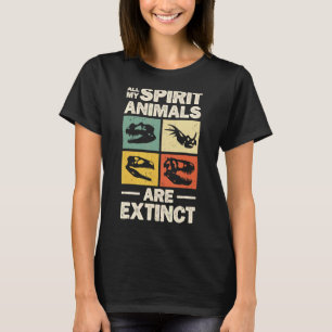 Dinosaurier Prähistorische Knochen Hunter Paläonto T-Shirt