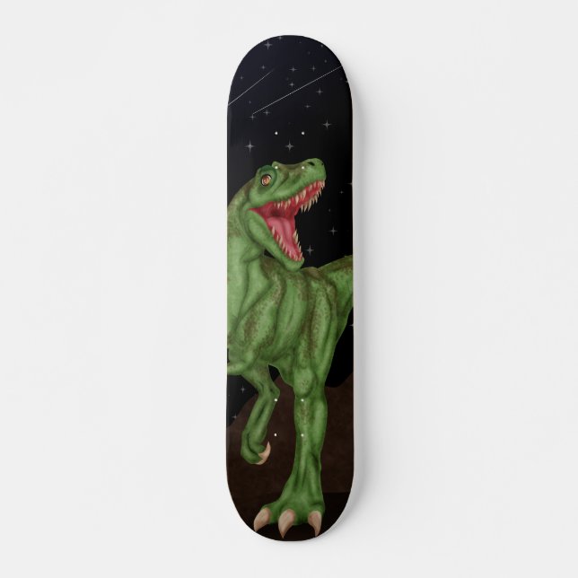 Dinosaurier - prähistorische Nacht Skateboard (Vorne)