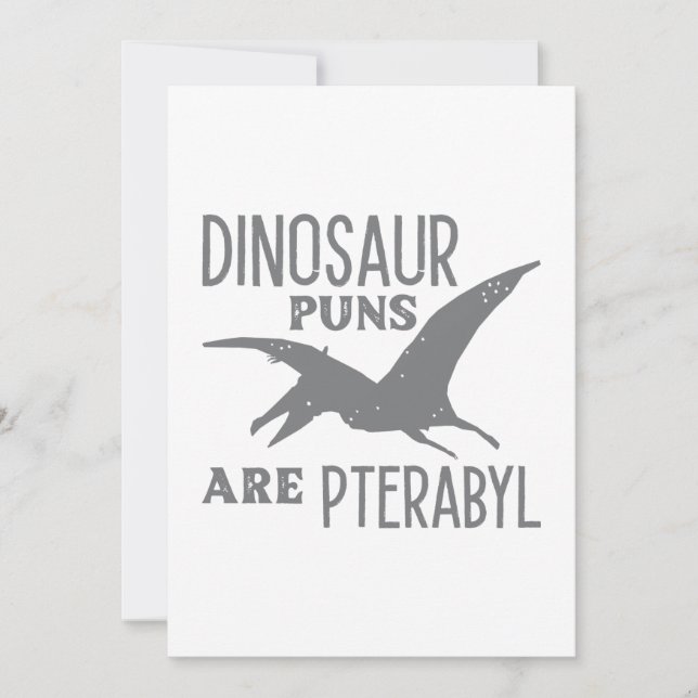 Dinosaurier Puns sind Pterabyl Dankeskarte (Vorderseite)
