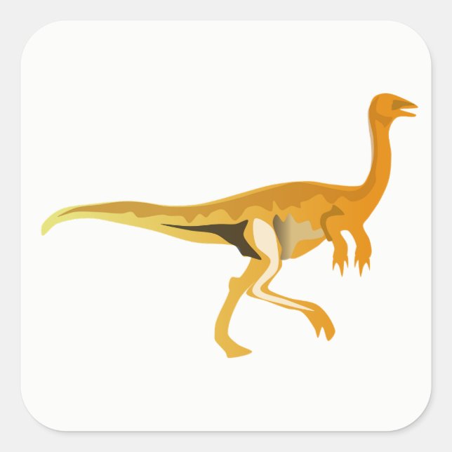 Dinosaurier Quadratischer Aufkleber (Vorderseite)