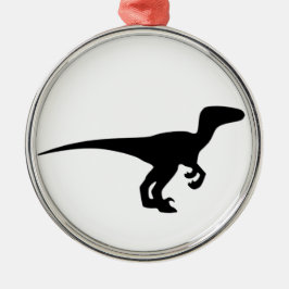 Dinosaurier-Raubvogel, Dino-Entwurf Silbernes Ornament