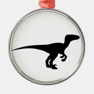 Dinosaurier-Raubvogel, Dino-Entwurf Silbernes Ornament