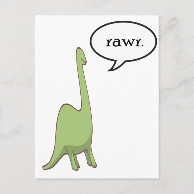 Dinosaurier rawr! postkarte (Vorderseite)