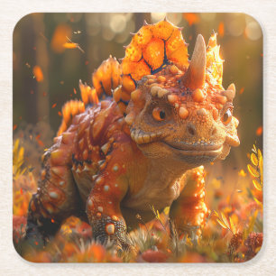 Dinosaurier Rechteckiger Pappuntersetzer