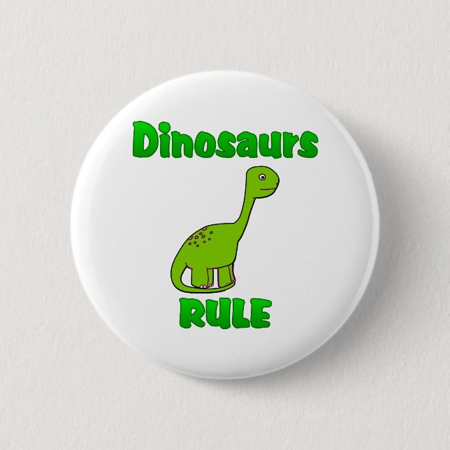Dinosaurier-Regel Button (Vorderseite)