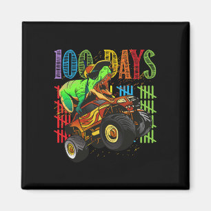 Dinosaurier reiten einen Monster Truck 100 Tage de Magnet