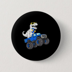 Dinosaurier Reitwagen World Down Syndrome Day Boys Button