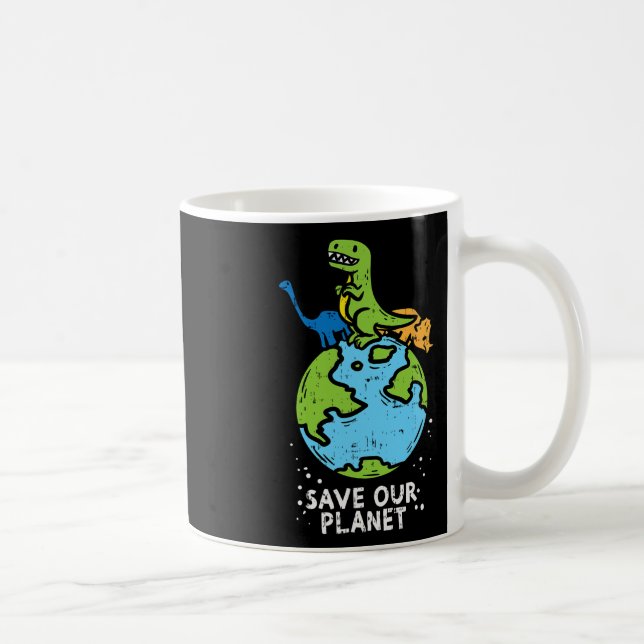 Dinosaurier Rettete unseren Planeten Niedlich Eart Kaffeetasse (Rechts)