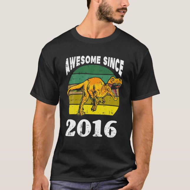 Dinosaurier Rex Phantastisch seit 2016 6. Geburtst T-Shirt (Vorderseite)