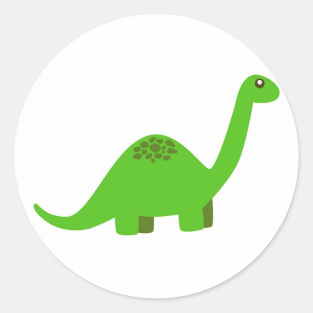 Dinosaurier Round Sticker (Vorderseite)