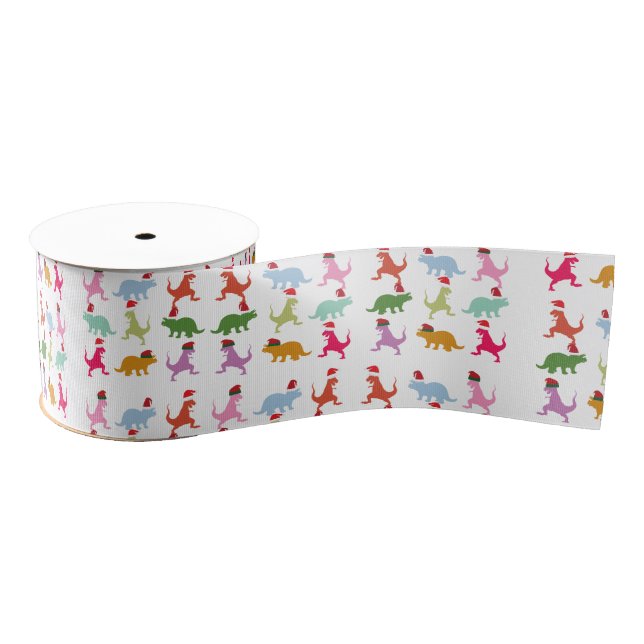 Dinosaurier Santa Mood Ripsband (Spule)