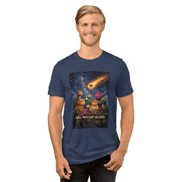 Dinosaurier schauen auf den einschlagenden Meteor T-Shirt