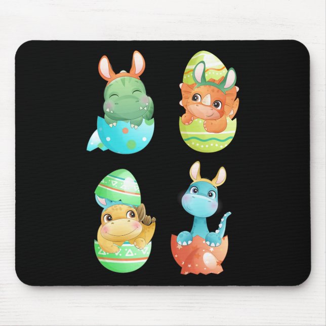 Dinosaurier schlüpfen aus Ostereiern Mousepad (Vorne)