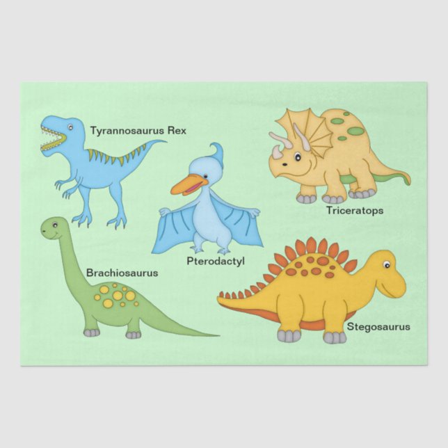 Dinosaurier Seidenpapier (Vorderseite)