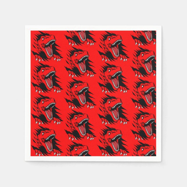 Dinosaurier Serviette (Vorderseite)