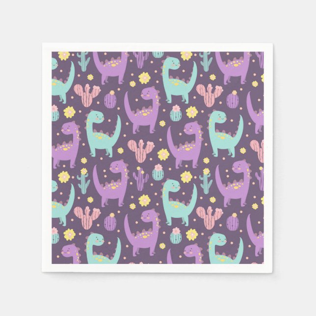 Dinosaurier Serviette (Vorderseite)