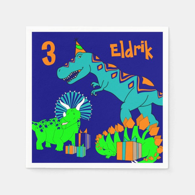 Dinosaurier Serviette (Vorderseite)