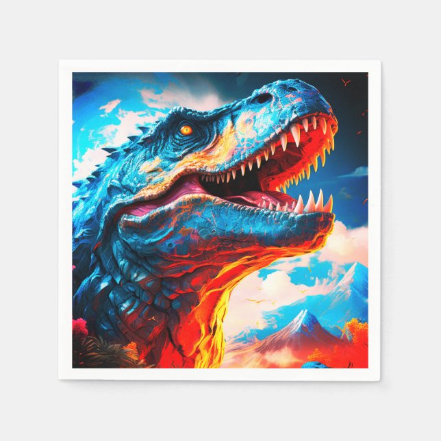 Dinosaurier Serviette (Vorderseite)