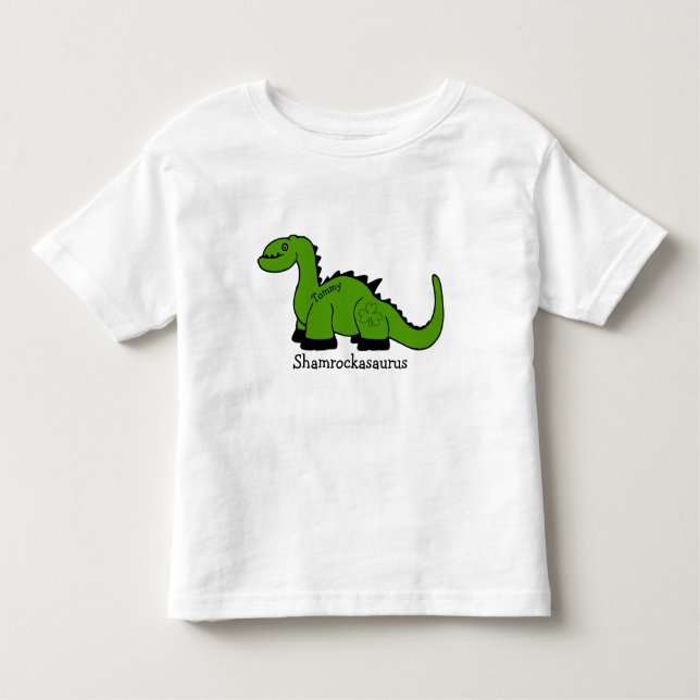 Dinosaurier "Shamrockasaurus" Kleinkind T-shirt (Vorderseite)