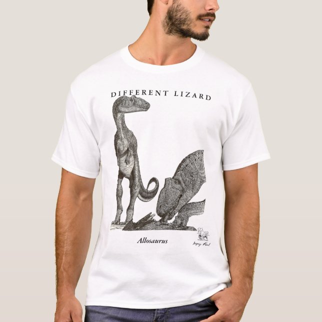 Dinosaurier-ShirtAllosaurus Gregory Paul T-Shirt (Vorderseite)