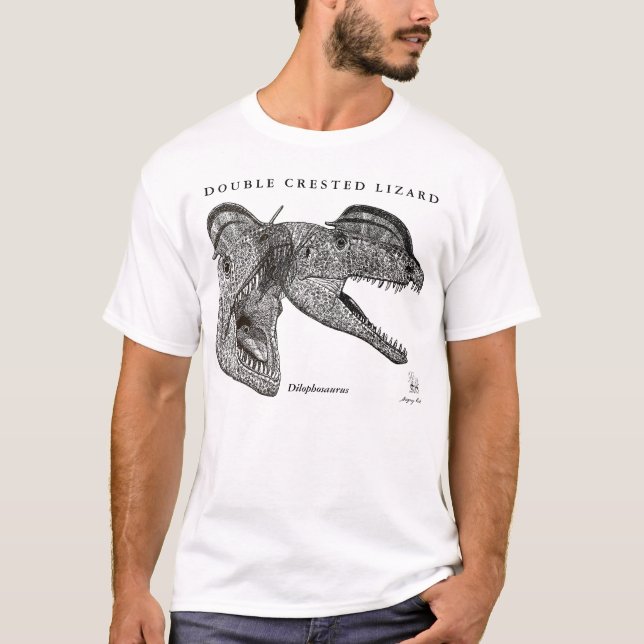 Dinosaurier-ShirtDilophosaurus Gregory Paul T-Shirt (Vorderseite)
