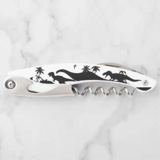 Dinosaurier-Silhouetten Kellnermesser