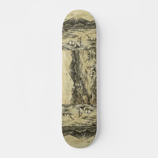 Dinosaurier Skateboard (Vorne)