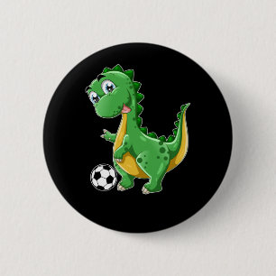 Dinosaurier spielt Soccer Dino Sports Button
