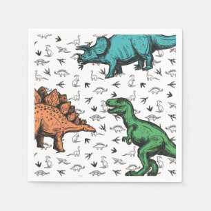 Dinosaurier stampfen, kauen, brüllen Geburtstagsfe Serviette