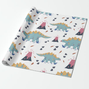 Dinosaurier Stegosaurus Geschenkpapier
