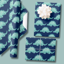 Dinosaurier Stegosaurus Kindergeburtstag Geschenkpapier
