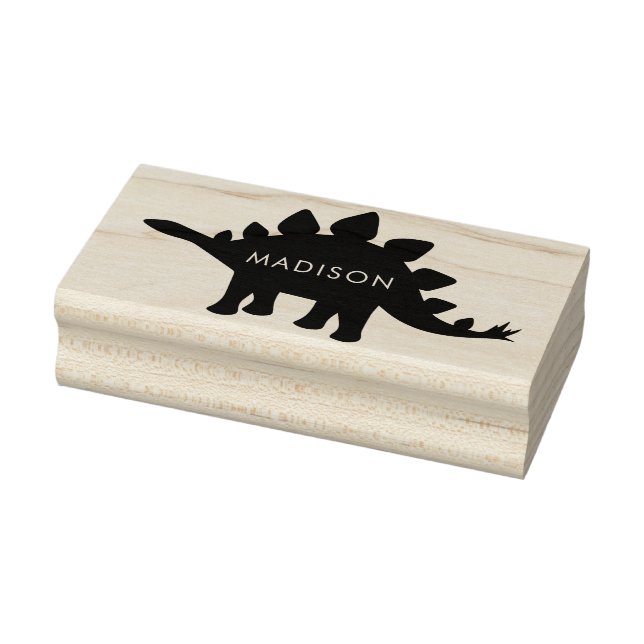 Dinosaurier Stegosaurus Niedlich Dino Kid's Name Gummistempel (Stempel)