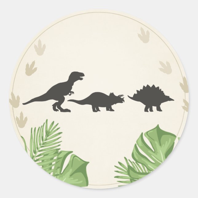 Dinosaurier Sticker Umschlag Aufkleber Dino (Vorderseite)