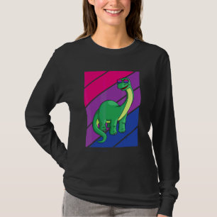 Dinosaurier Stolz Bisexuellen-Flagge Lgbtq Stolz V T-Shirt